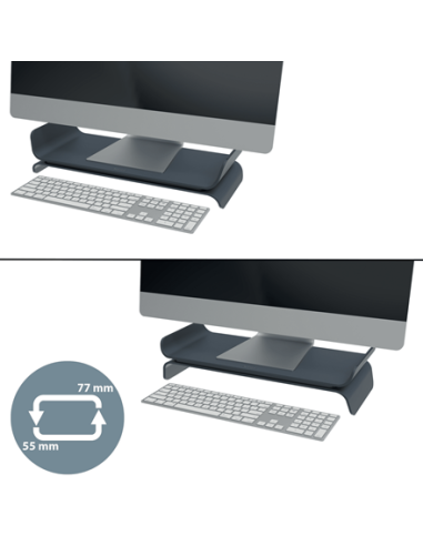 SOPORTE ELEVADOR PARA MONITOR AJUSTABLE GRIS...