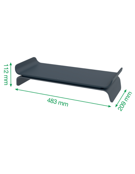 SOPORTE ELEVADOR PARA MONITOR AJUSTABLE GRIS OSCURO ERGO LEITZ 65040089