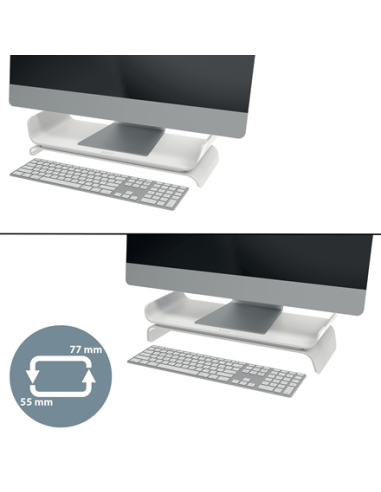 SOPORTE ELEVADOR PARA MONITOR AJUSTABLE GRIS...