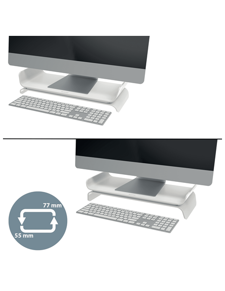 SOPORTE ELEVADOR PARA MONITOR AJUSTABLE GRIS ERGO LEITZ 65040085