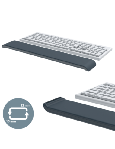 REPOSAMUÑECAS AJUSTABLE PARA TECLADO GRIS...