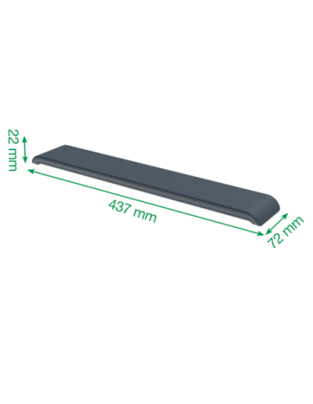 REPOSAMUÑECAS AJUSTABLE PARA TECLADO GRIS OSCURO ERGO LEITZ 65230089