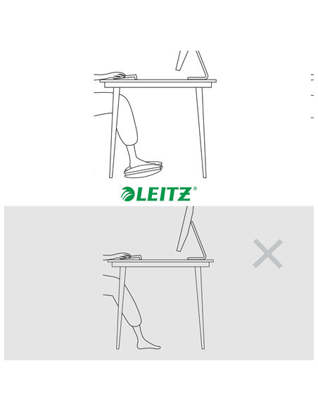 REPOSAPIES AJUSTABLE GRIS ERGO LEITZ 65030085