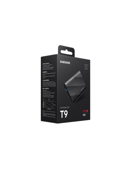 SAMSUNG SSD EXTERNO T9 4TB/NEGRO/3 AÑOS