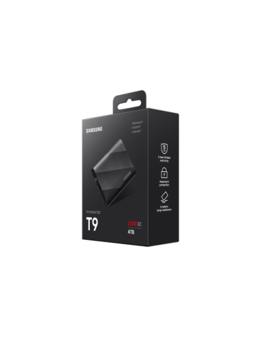 SAMSUNG SSD EXTERNO T9 4TB/NEGRO/3 AÑOS