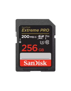 SANDISK EXTREME PRO 256GB SDXC MEMORY CARD + 2 YEARS RESCUEPRO DELUXE UP TO 200MB/S & 140MB/S READ/WRITE SPEEDS
