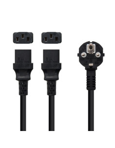 NANOCABLE CABLE ALIMENTACIÓN CEE7/M - 2XC13/H 2