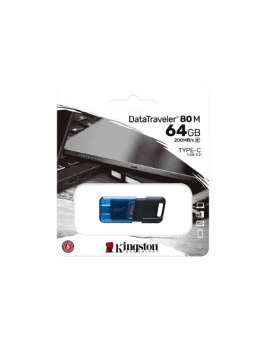 KINGSTON 64GB DATATRAVELER 80 M 200MB/S USB-C...