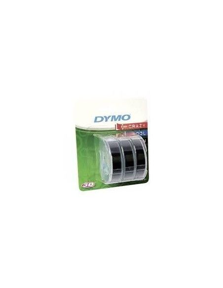 CINTA DYMO 3D 9MM 3M. NEGRA P/3