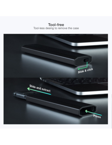 TOOQ CAJA EXTERNA PARA SSD M.2 NGFF/NVME