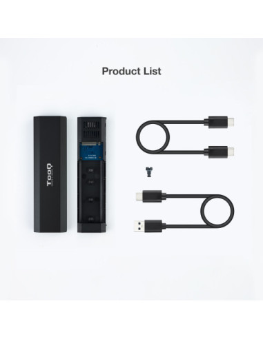TOOQ CAJA EXTERNA PARA SSD M.2 NGFF/NVME
