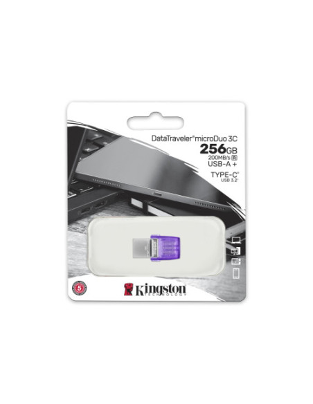 KINGSTON 256GB DATATRAVELER MICRODUO 3C 200MB/S DUAL USB-A + USB-C
