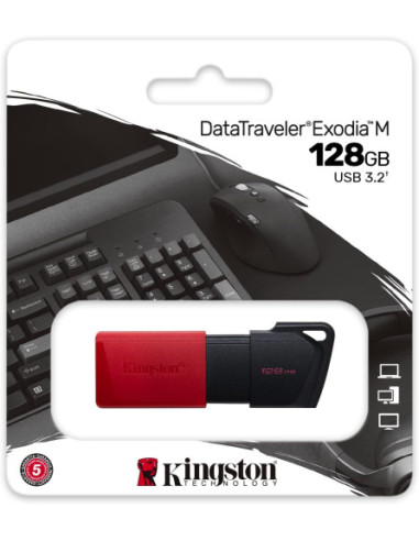 KINGSTON 128GB USB3.2 GEN1 DATATRAVELER EXODIA...