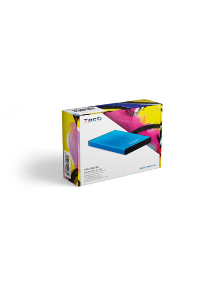 CAJA EXTERNA TOOQ TQE-2527BL 2,5" 9,5 MM SATA USB 3.0/3.1 GEN1 AZUL