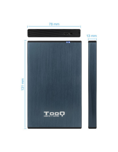 TOOQ CAJA EXTERNA PARA DISCOS DE 2,5" AZUL