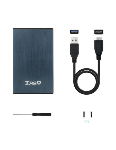 TOOQ CAJA EXTERNA PARA DISCOS DE 2,5" AZUL
