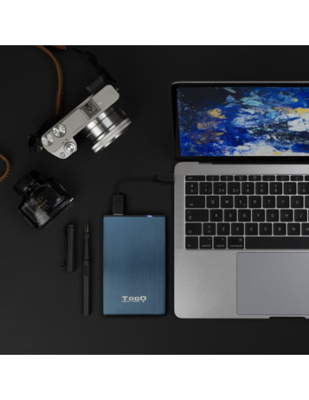 TOOQ CAJA EXTERNA PARA DISCOS DE 2,5" AZUL