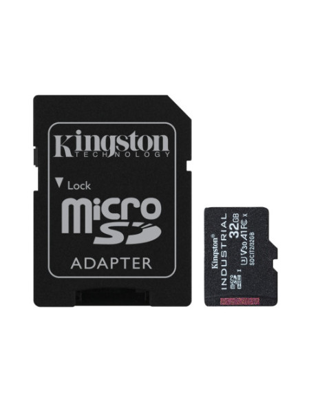KINGSTON 32GB MICROSDHC INDUSTRIAL C10 A1 PSLC CARD + SD ADAPTER KINGSTON 32GB MICROSDHC INDUSTRIAL C10 A1 PSLC CARD + SD ADAPTER