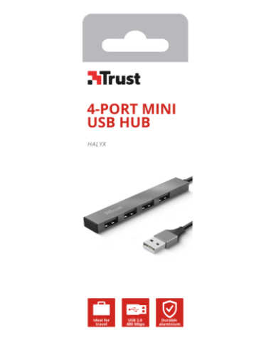 TRUST HALYX 4-PORT MINI USB HUB (23786)