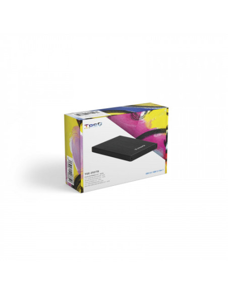 TOOQ CAJA EXTERNA HD TQE-2527B NEGRA 2.5" 9.5MM SATA USB 3.0 NEGRA