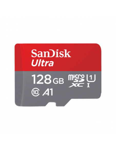 SANDISK 128GB  ULTRA MICROSDXC + SD ADAPTER 100MB/S CLASS 10 UHS-I