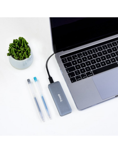 CAJA EXTERNA TOOQ TQE-2281G SSD M.2 NGFF USB 3.1 GEN1 GRIS