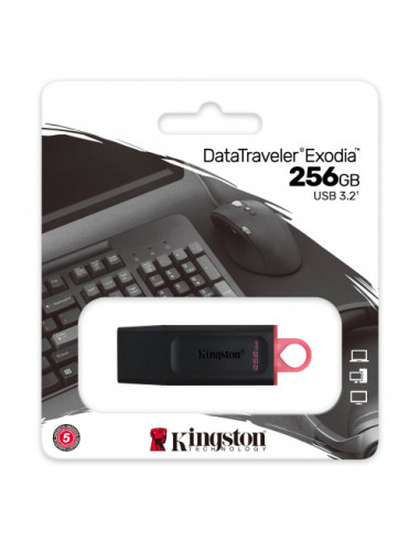 KINGSTON 256GB USB3.2 GEN1 DATATRAVELER EXODIA...