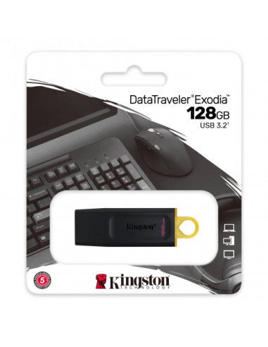 KINGSTON 128GB USB3.2 GEN1 DATATRAVELER EXODIA...