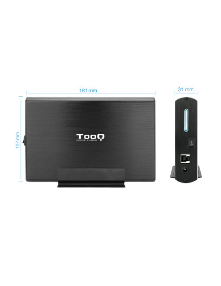 TOOQ CAJA EXTERNA PARA DISCOS DUROS 3,5 SATA USB 3.0/3.1 GEN1 NEGRA