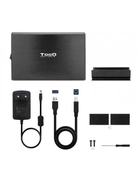 TOOQ CAJA EXTERNA PARA DISCOS DUROS 3,5 SATA USB 3.0/3.1 GEN1 NEGRA