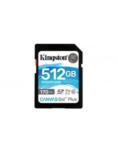 KINGSTON 512GB SDXC CANVAS GO PLUS 170R C10 UHS-I U3 V30
