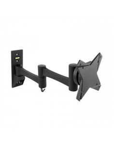 TOOQ SOPORTE PANTALLA. PARED. 100x100. GIRATORIO+INCLINABLE. 13-27". MAX.15KG. NEGRO (LP2323TN-B)