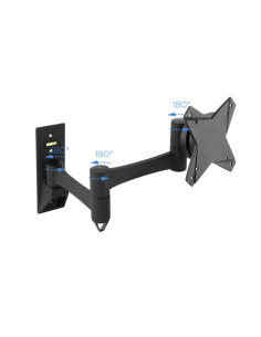 TOOQ SOPORTE PANTALLA. PARED. 100x100. GIRATORIO+INCLINABLE. 13-27". MAX.15KG. NEGRO (LP2323TN-B) 2