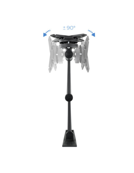 TOOQ SOPORTE PANTALLA. PARED. 100x100. GIRATORIO+INCLINABLE. 13-27". MAX.15KG. NEGRO (LP2323TN-B)