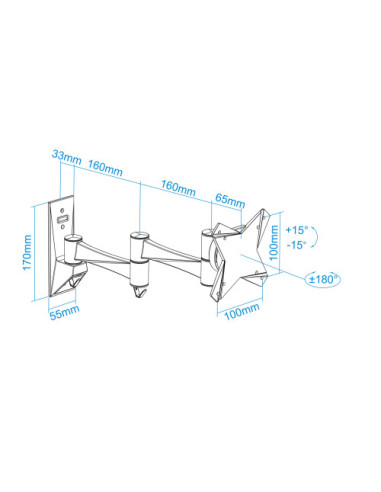 TOOQ SOPORTE PANTALLA. PARED. 100x100....