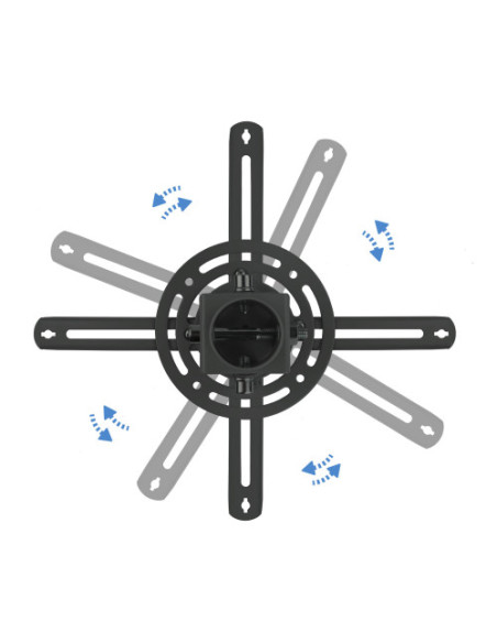TOOQ SOPORTE PROYECTOR. TECHO. GIRATORIO+INCLINABLE. MAX.20KG. NEGRO (PJ3030TN-B)