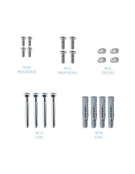 TOOQ SOPORTE PANTALLA. PARED. 100X100. 13-27". MAX.30KG. NEGRO (LP1023F-B)