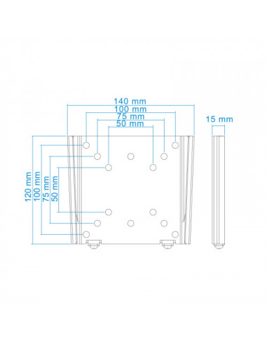 TOOQ SOPORTE PANTALLA. PARED. 100X100. 13-27"....