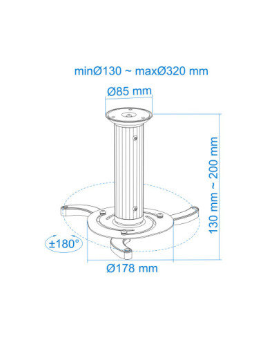 TOOQ SOPORTE PROYECTOR. TECHO....