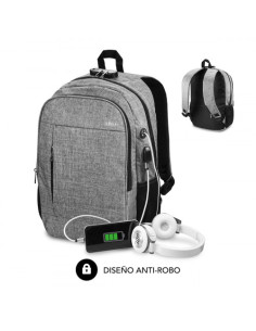 MOCHILA PARA PORTATIL URBAN LOCK BACKPACK 16" GREY