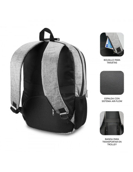 MOCHILA PARA PORTATIL URBAN LOCK BACKPACK 16" GREY