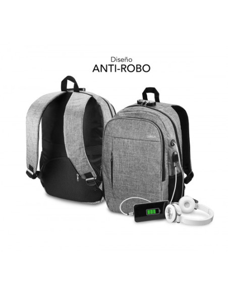MOCHILA PARA PORTATIL URBAN LOCK BACKPACK 16" GREY