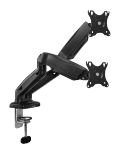 EWENT SOPORTE DE ESCRITORIO CON RESORTE DE GAS PARA 2 MONITORES  HASTA 34” CARGA MÁXIMA 9KG. VESA