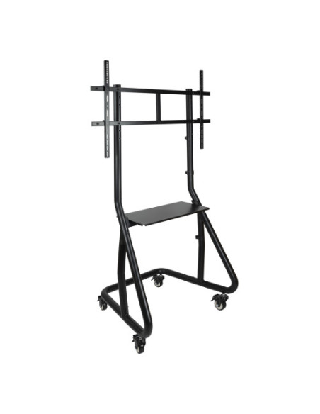 (SEI) TOOQ SOPORTE PANTALLA. SUELO-RUEDAS/ PATAS. 1000x600. 60-105". MAX.100KG. NEGRO (FS20200M-B)