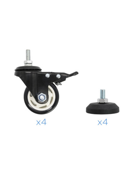 (SEI) TOOQ SOPORTE PANTALLA. SUELO-RUEDAS/ PATAS. 1000x600. 60-105". MAX.100KG. NEGRO (FS20200M-B)