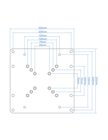 TOOQ ADAPTADOR VESA 200x200 PARA PANTALLA...