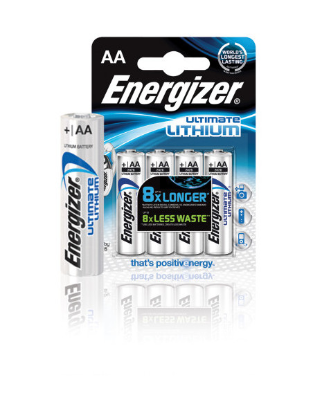 BLISTER 4 PILAS ULTIM LITHIUM TIPO L91 (AA) ENERGIZER 639155