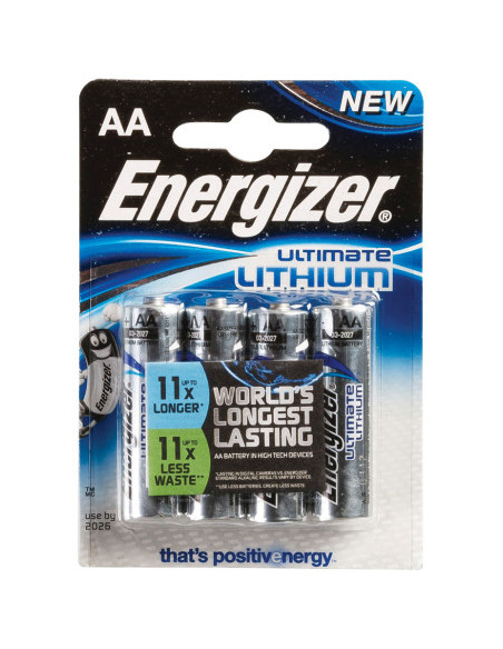 BLISTER 4 PILAS ULTIM LITHIUM TIPO L91 (AA) ENERGIZER 639155