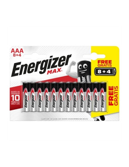 BLISTER 8 + 4 PILAS MAX TIPO LR03 (AAA) ENERGIZER E301531207