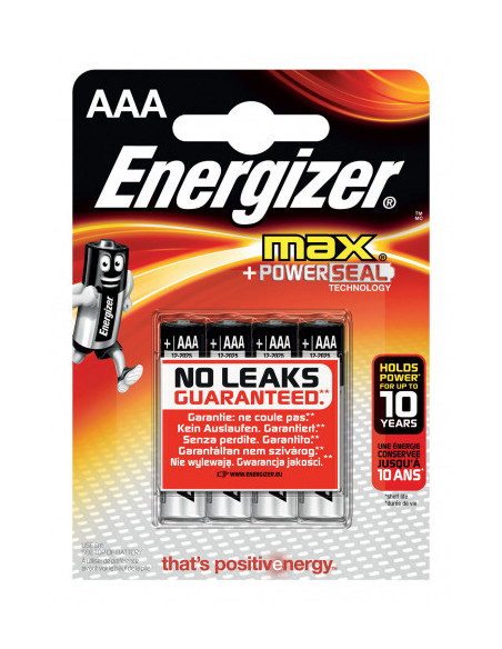 BLISTER 4 PILAS MAX TIPO LR03 (AAA) ENERGIZER E301532000